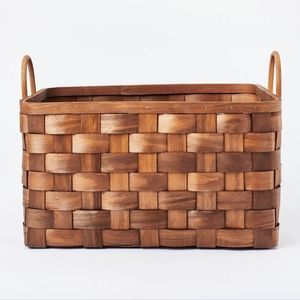 18" x 10" Decorative Pond Cypress Basket with Handles Brown - Threshold™